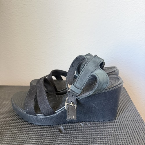 Crocs black leigh - crocs, heel